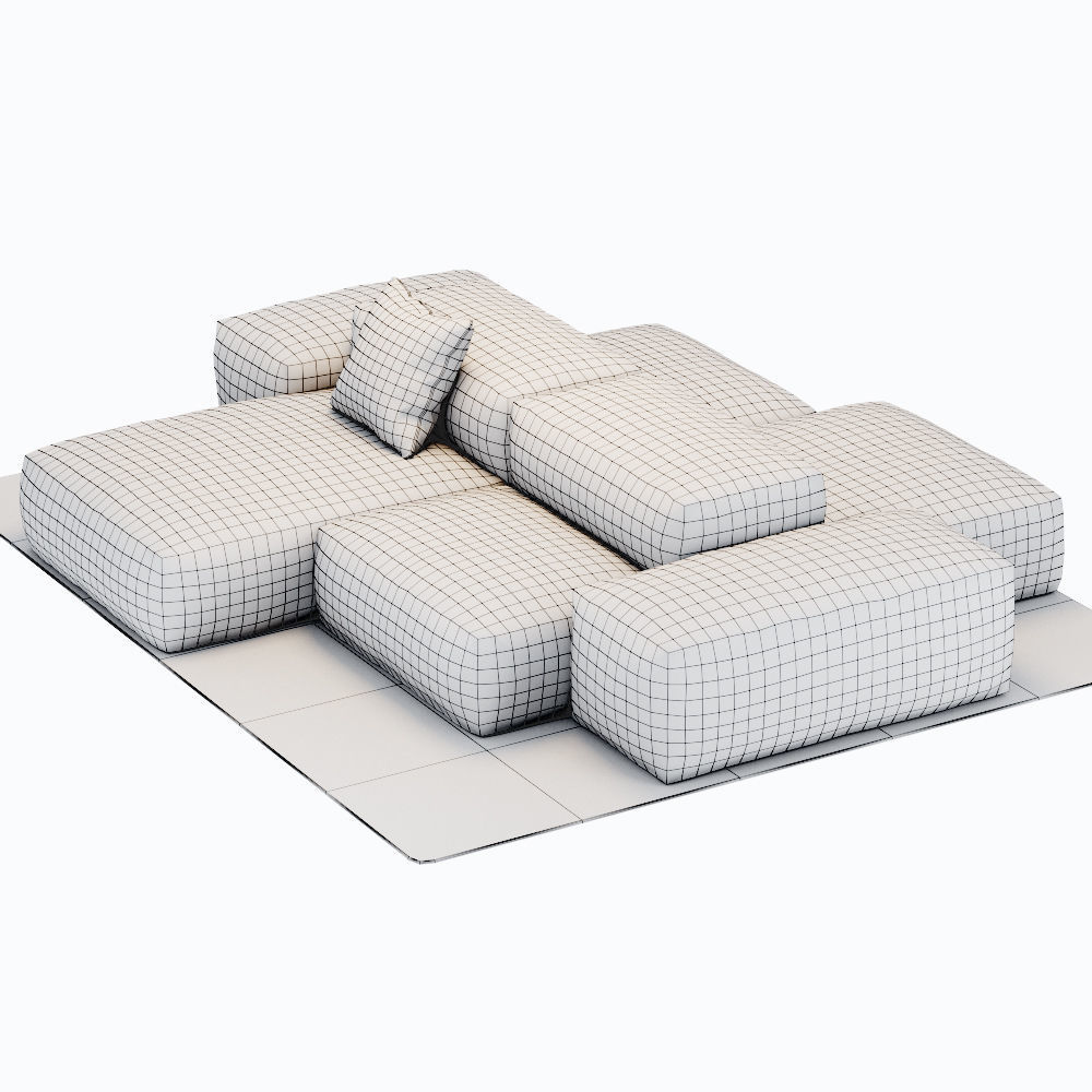 Sofa Extrasoft Low-poly 3D model_11