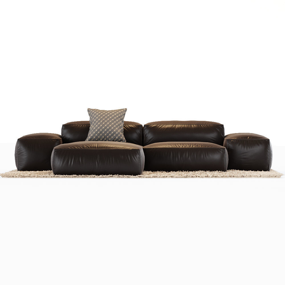 Sofa Extrasoft Low-poly 3D model_5