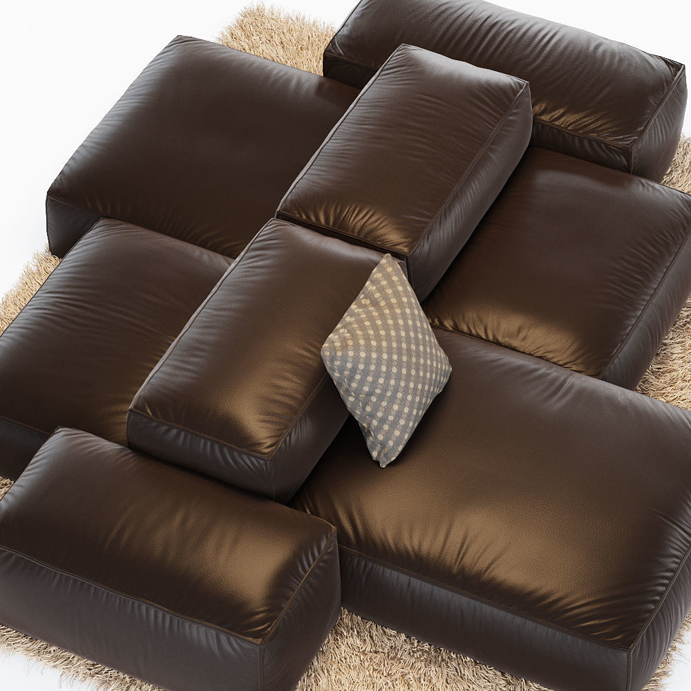Sofa Extrasoft Low-poly 3D model_8