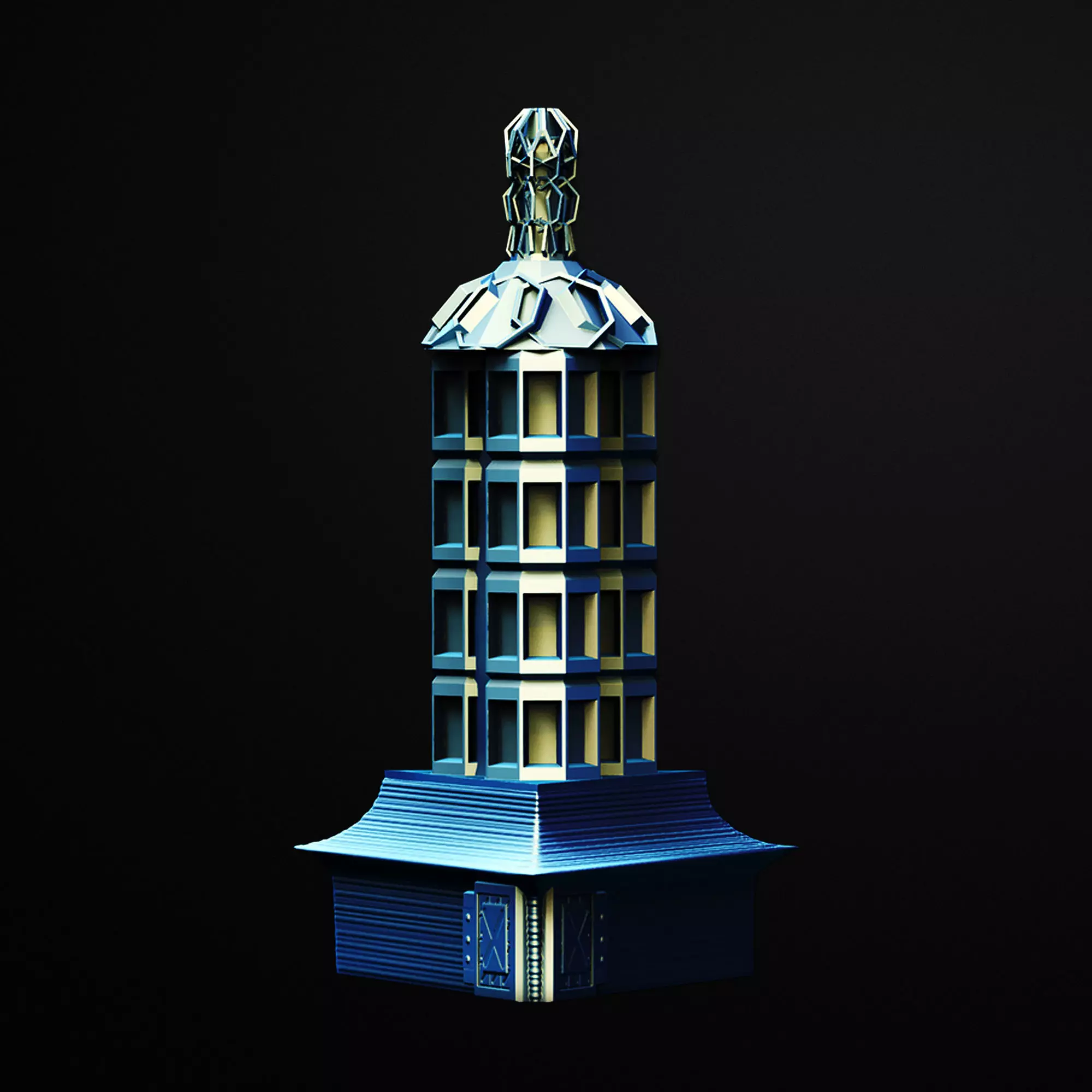 The Crownspire Building Scifi 3D Printable STL File 3D print model