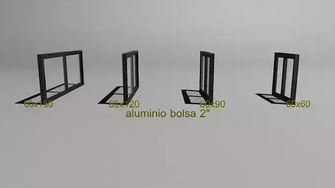 ventanas de aluminio 60 cm