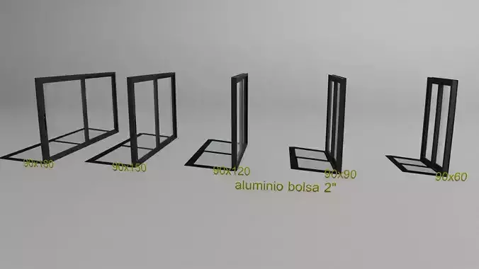 ventanas aluminio 90 cm