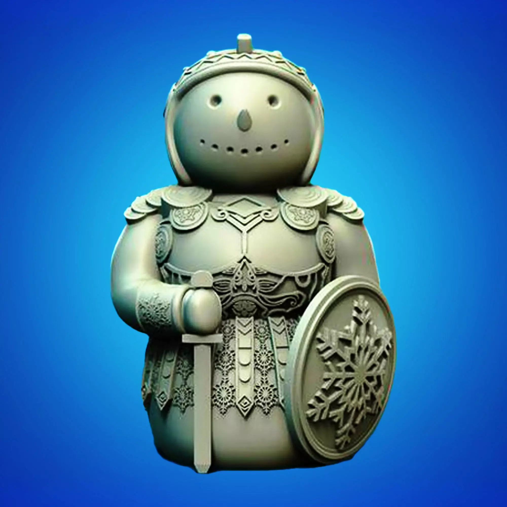 Gladiator Snowman Jar 3D Printable STL File 3D print model