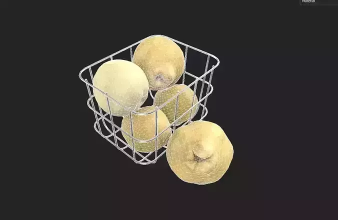 Quince Set 01 Low-poly 3D model 2