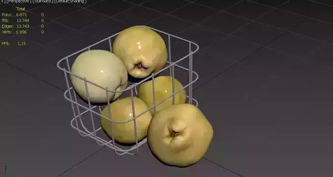 Quince Set 01 Low-poly 3D model 3