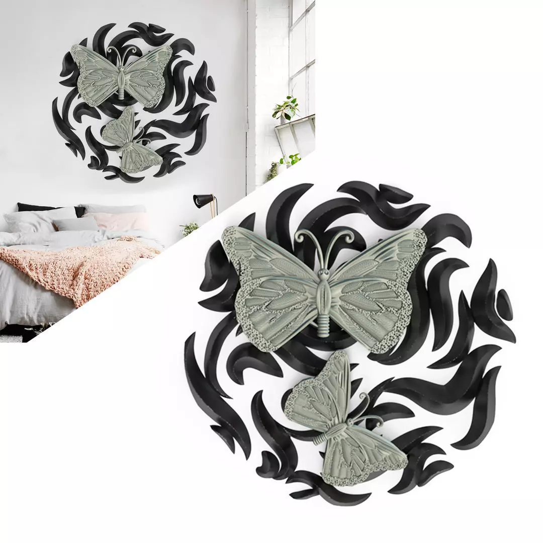 Butterflies Wall Art 3D Printable STL File 3D print model