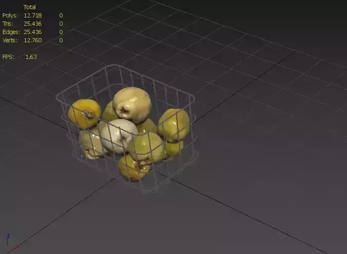 Quince Set 06 Low-poly 3D model 3