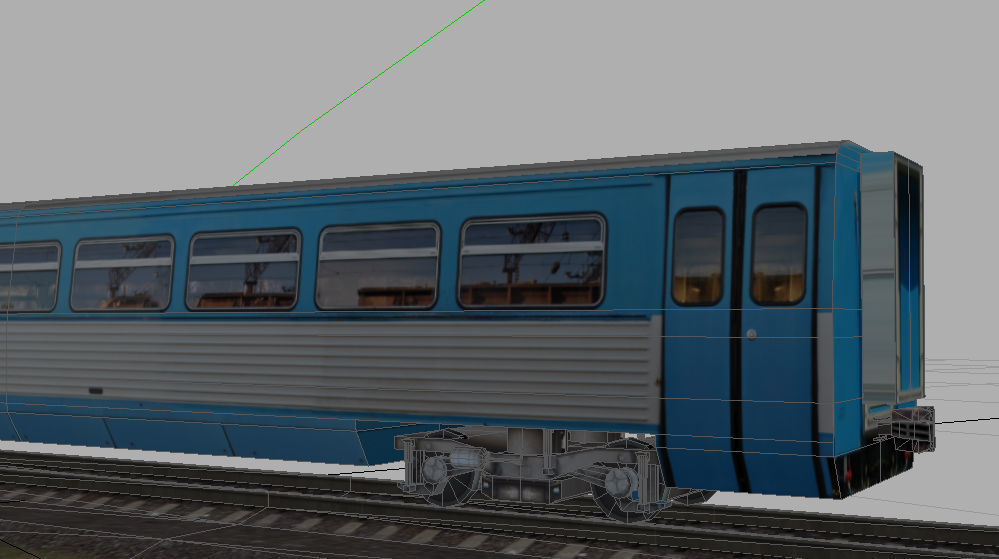 RA-2 rail bus Low-poly 3D model_2