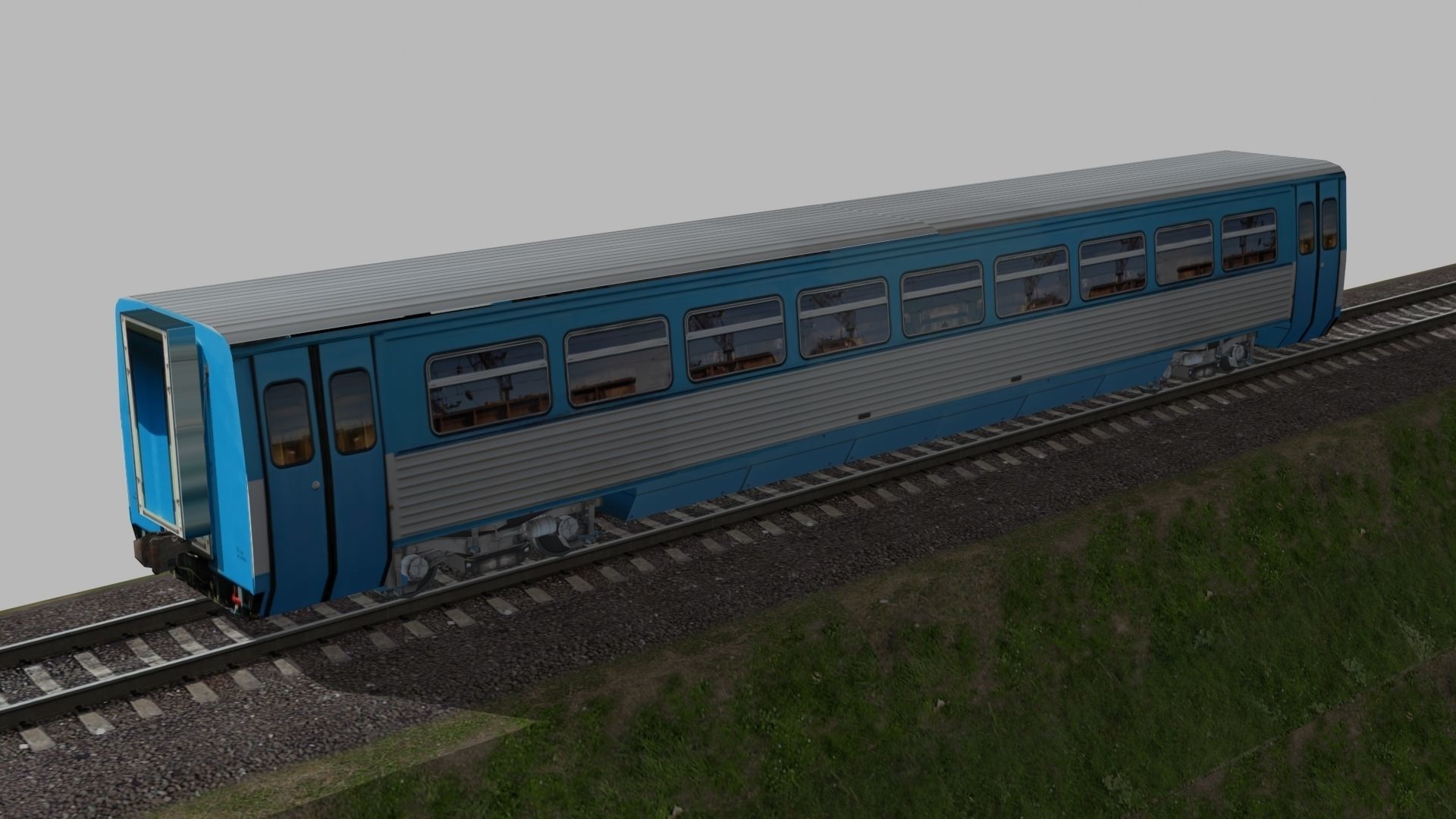 RA-2 rail bus Low-poly 3D model_6