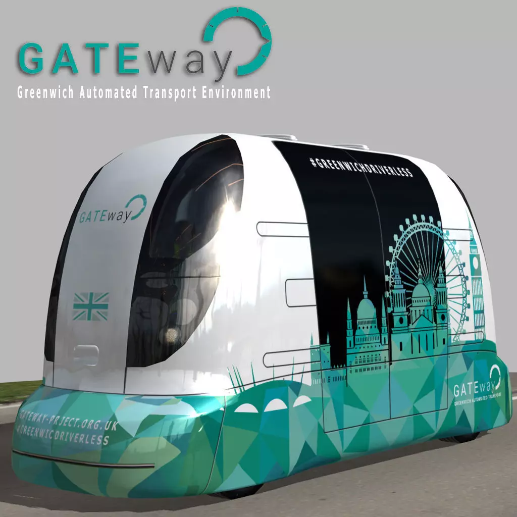 GATEway Project driverless bus Low-poly 3D model