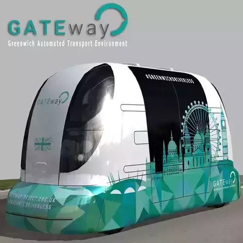 GATEway Project driverless bus Low-poly 3D model