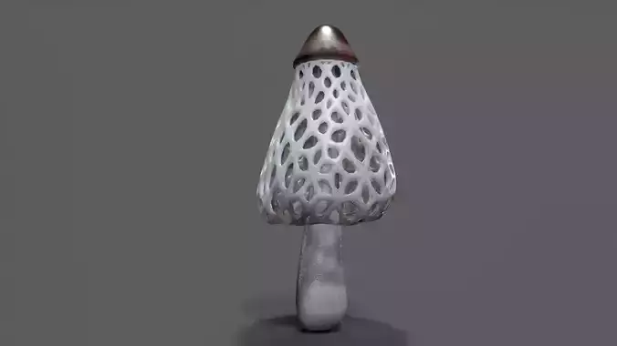 Veiled Lady Mushroom Low-poly 3D model