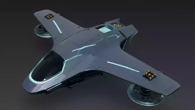Lightweight Reconnaissance Drone Model Low-poly 3D model