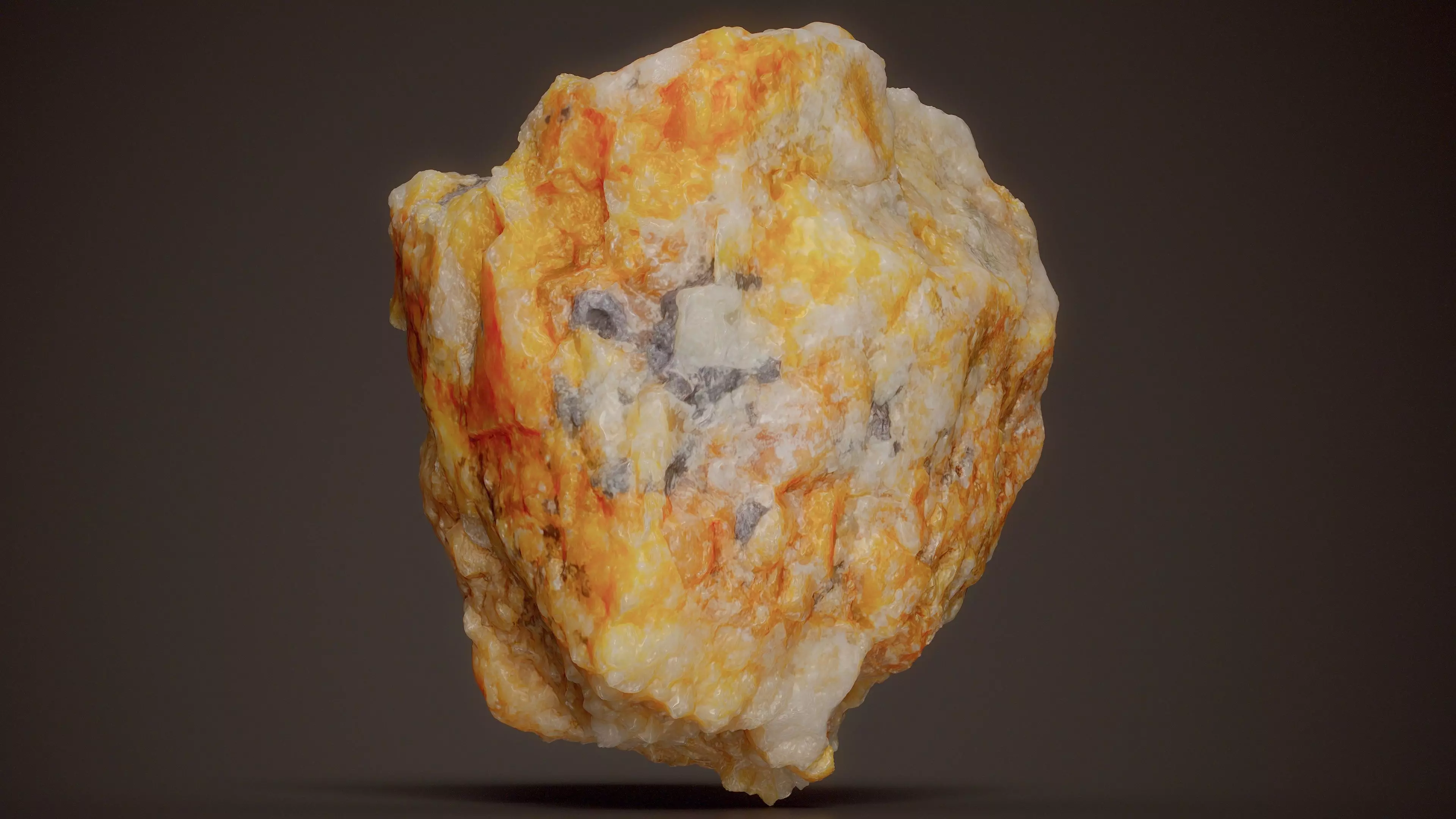Orpiment Brown Crystal Low-poly 3D model