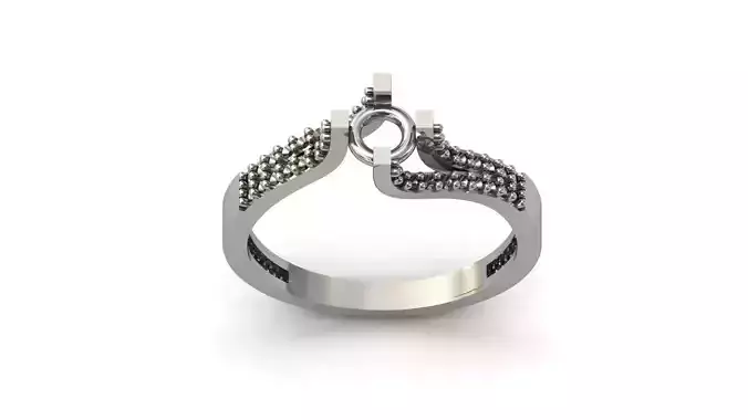 Solitaire Engagement Ring Diamond Women Ring Stone 3D print STL