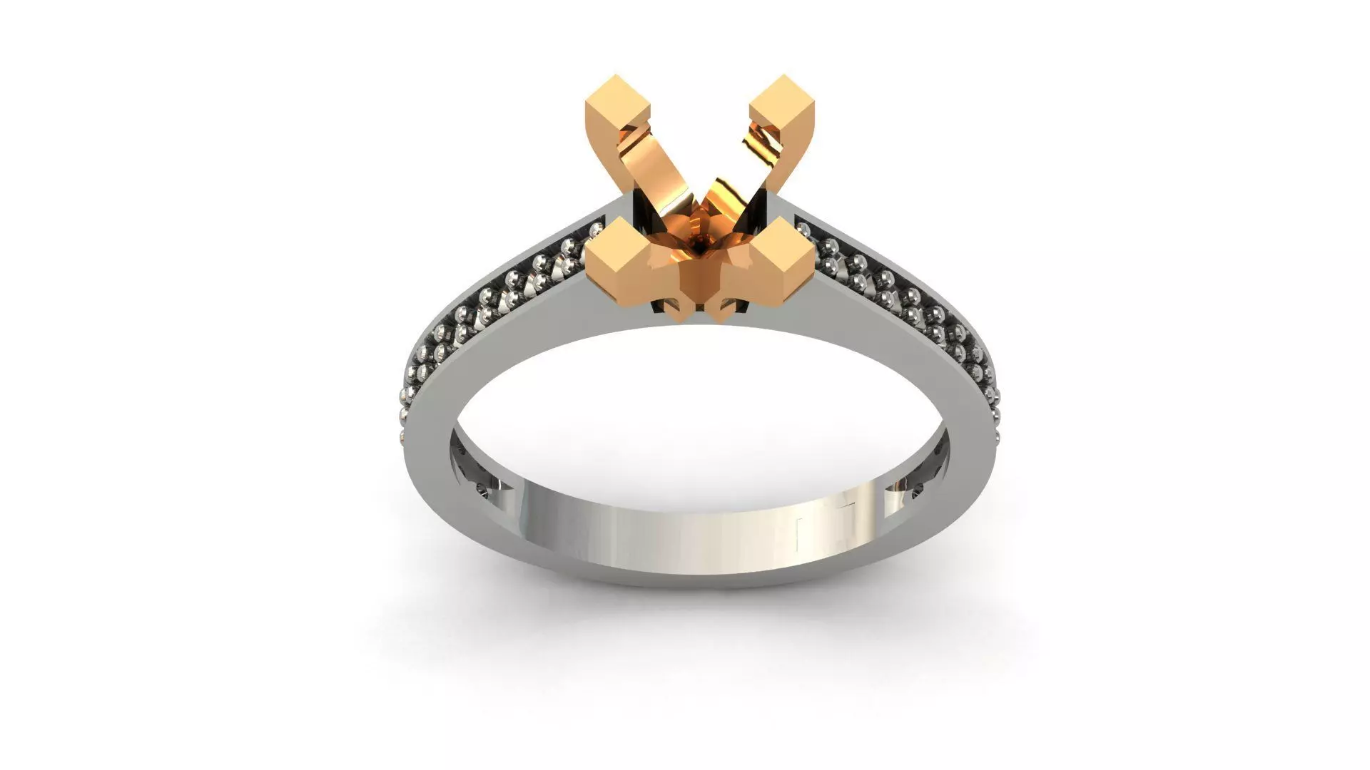 Solitaire Engagement Ring Diamond Women Ring Stone 3D print STL 3D print model