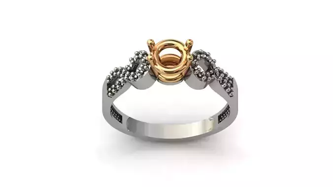 Solitaire Engagement Ring Diamond Women Ring Stone 3D print STL