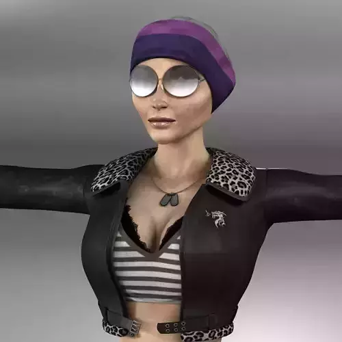 Aviator woman 3D model