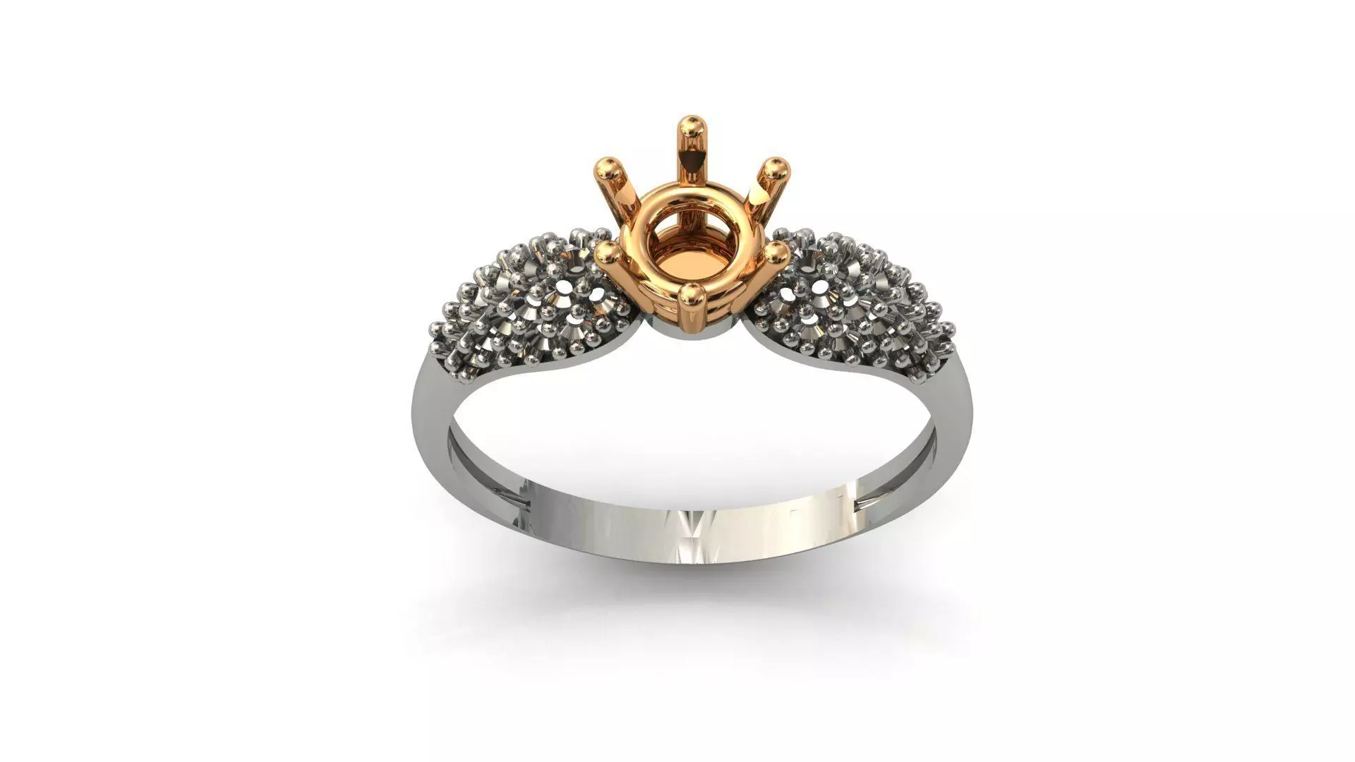 Solitaire Engagement Ring Diamond Women Ring Stone 3D print STL 3D print model