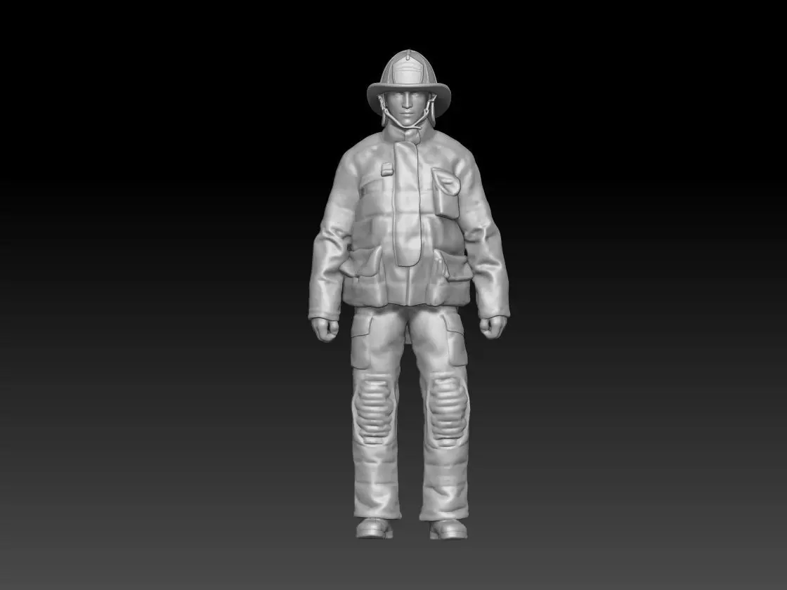 FIREFIGHTER man 1 3D print model