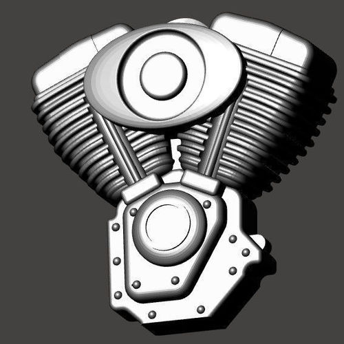 Pendant Biker - Harley Davidson style 3D print model
