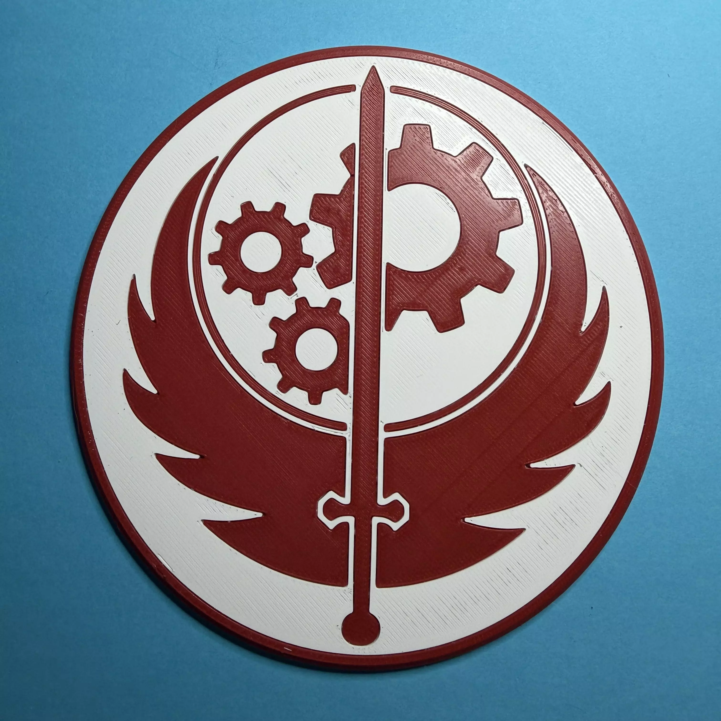 Fallout Brotherhood of Steel Logo Coaster 3D print model
