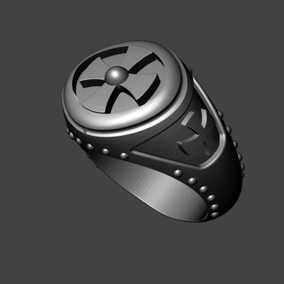 Chevalier Templar Ring 3D print model_2
