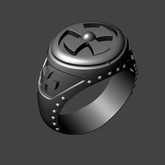 Chevalier Templar Ring 3D print model_4