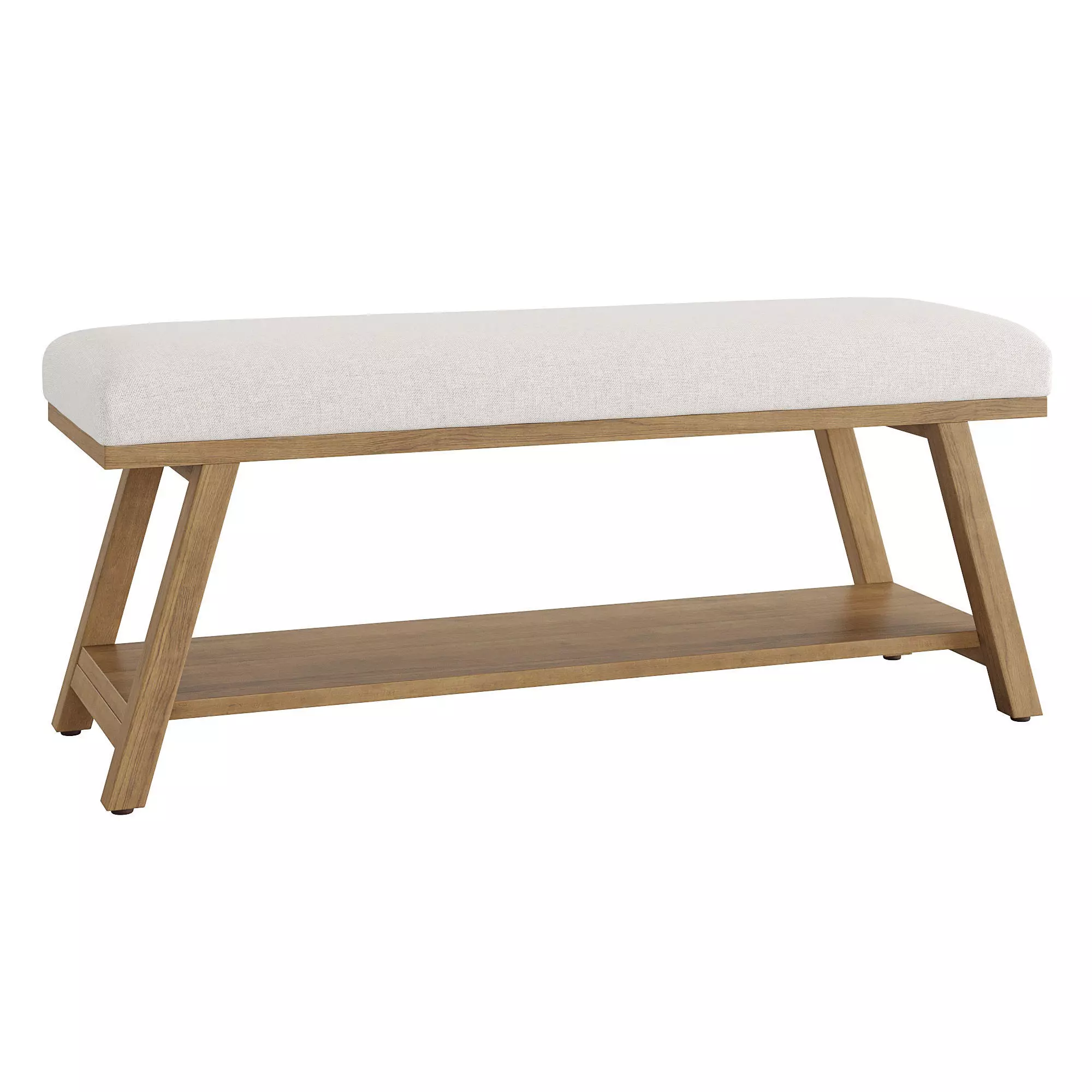 Hahnville Polyester Upholstered Storage Bench by Ebern Designs 3D model