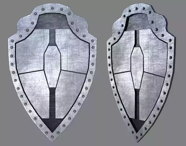 Metal Shield for games and animation