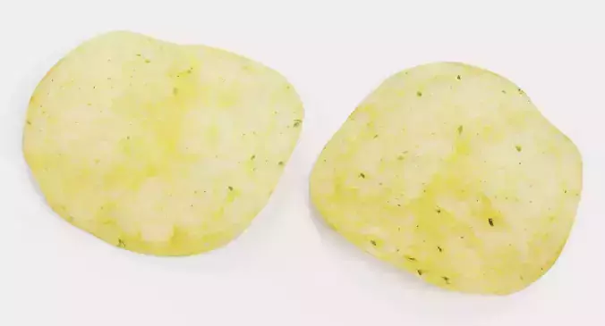 Potato Chip V3 - Crispy Snack 3D model 7