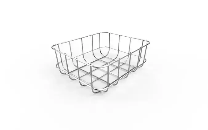 Wire Bin M02 Low-poly 3D model 5