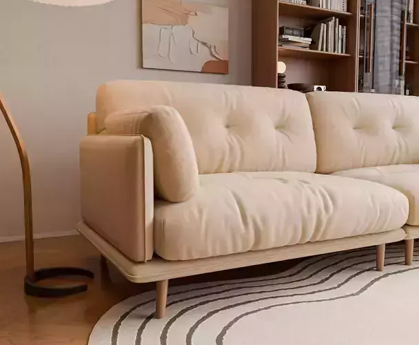 Nordic-style living room 3D model 5