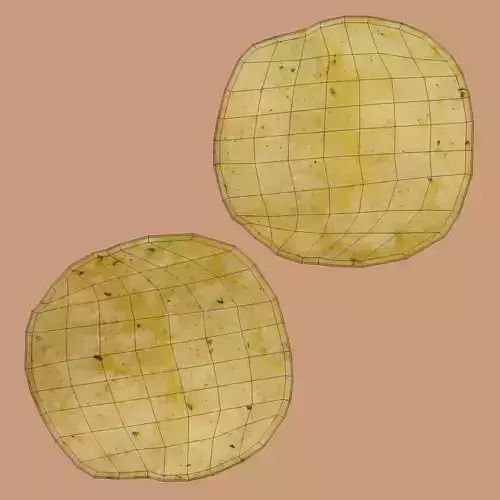 Potato Chips V3 - Snack Arrangement in Glass Bowl 3D model 7