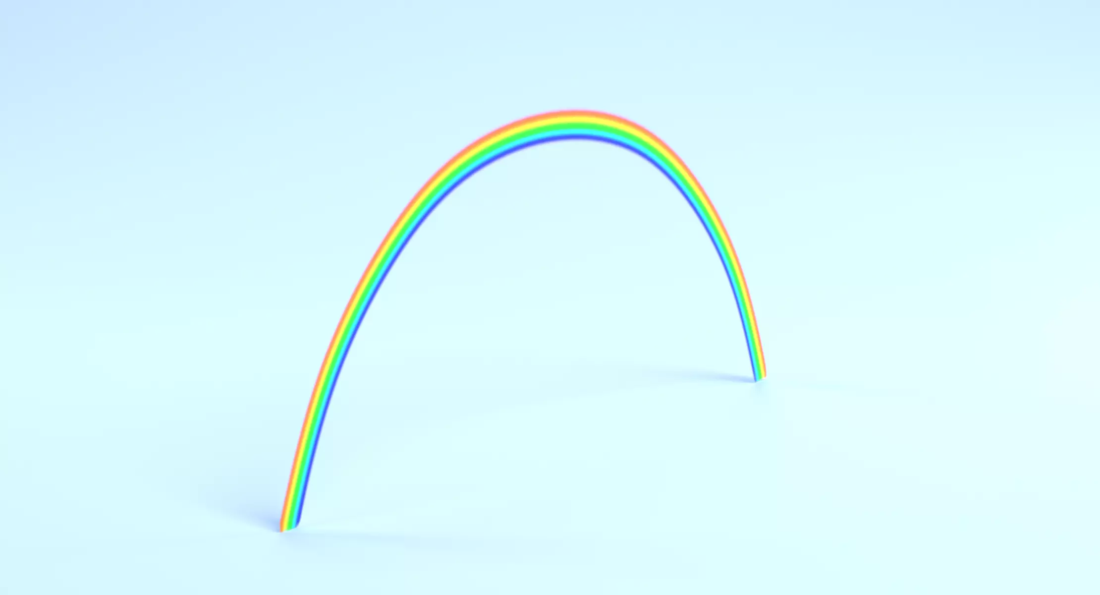 Cartoon Rainbow - Stylized Playful Color Arch 3D model