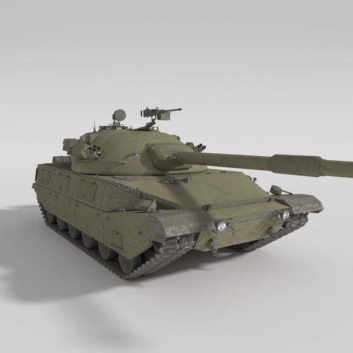 ABT-120 - Realistic Cold War Era MBT 3D model