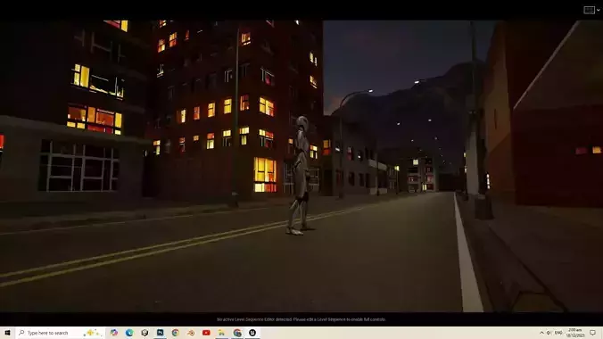 UE5 City Complete Level - NIGHT Low-poly 3D model 4