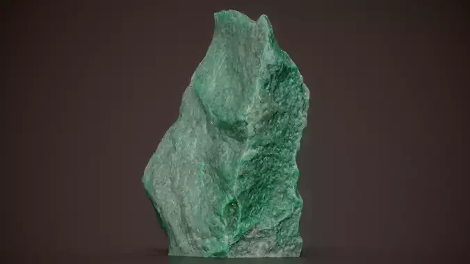 Fuchsite Serpentine 01 Low-poly 3D model