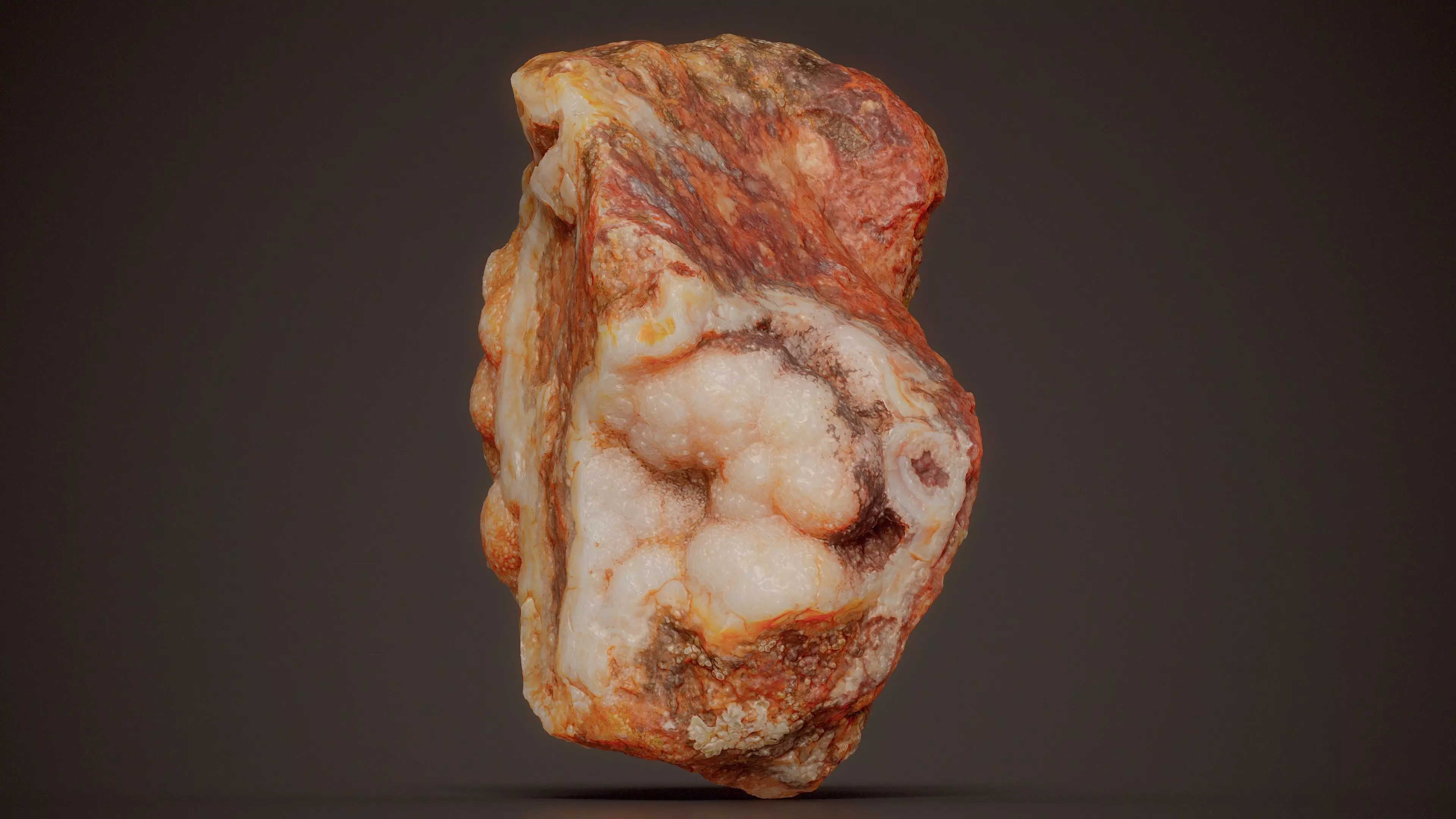 Calcite With Hematite Red Marble Rock 01 Low-poly 3D model