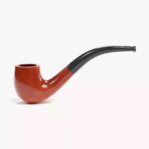 Smoking Pipe V1 - Classic Bent Billiard Tobacco Pipe