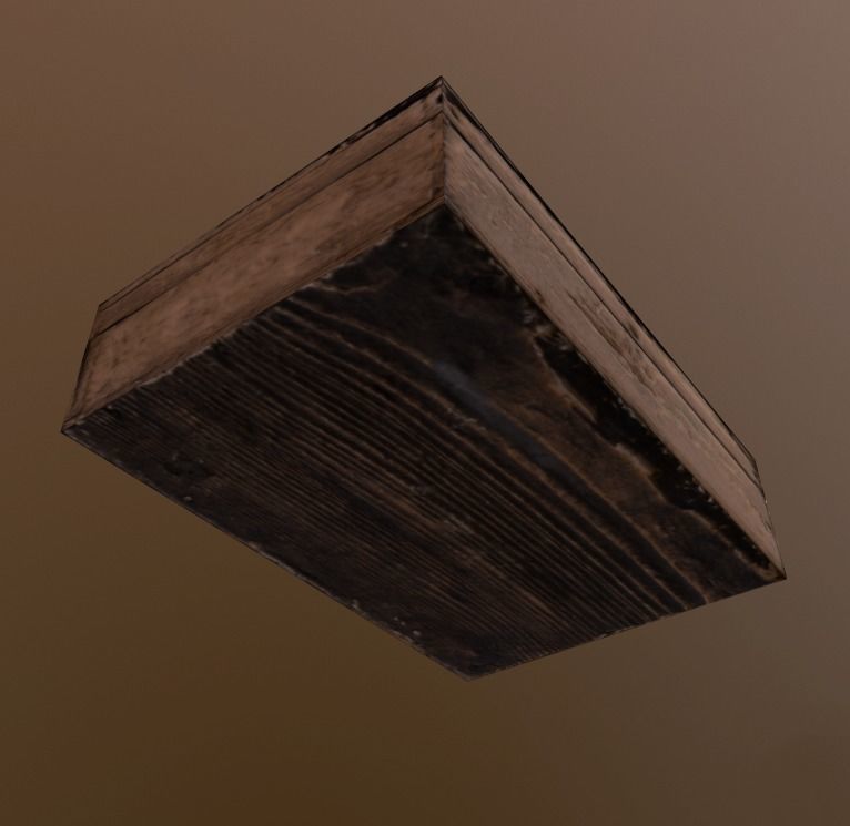 Wooden Old Fashioned Med Box  Free low-poly 3D model_3