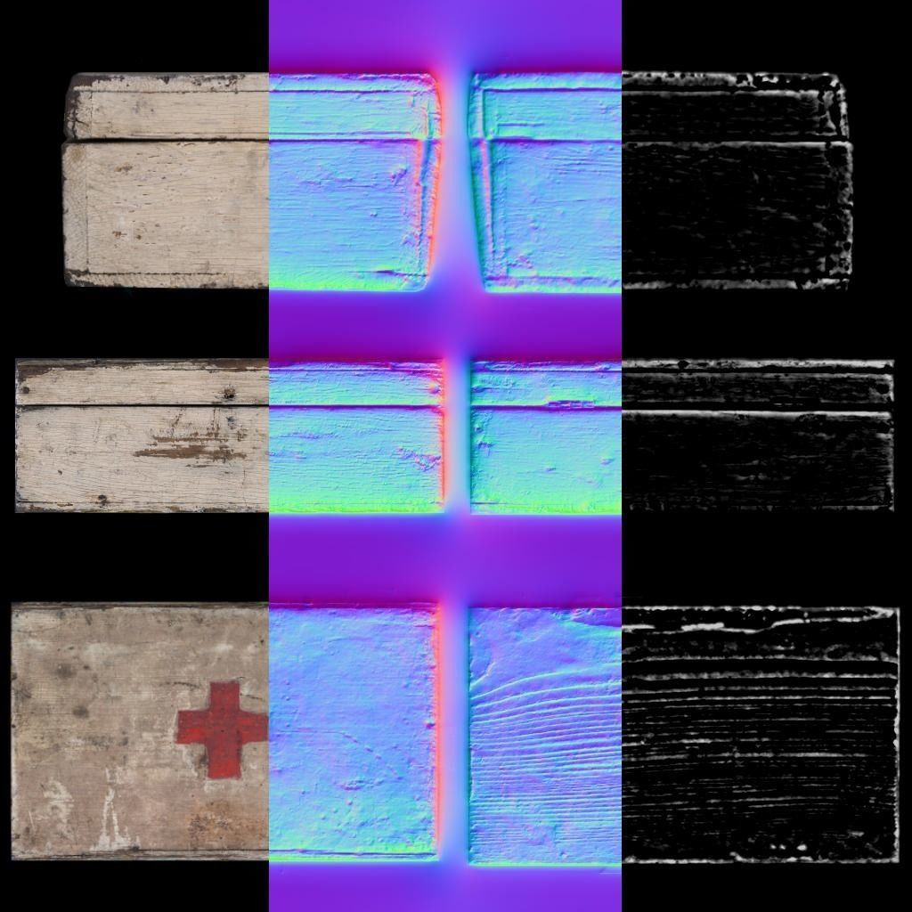 Wooden Old Fashioned Med Box  Free low-poly 3D model_5