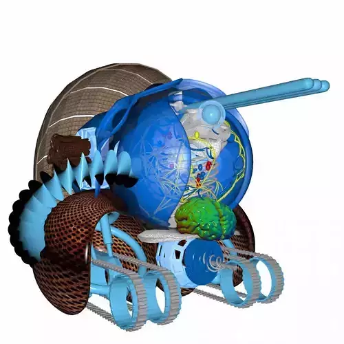 Spacecraft TETRON Free 3D model