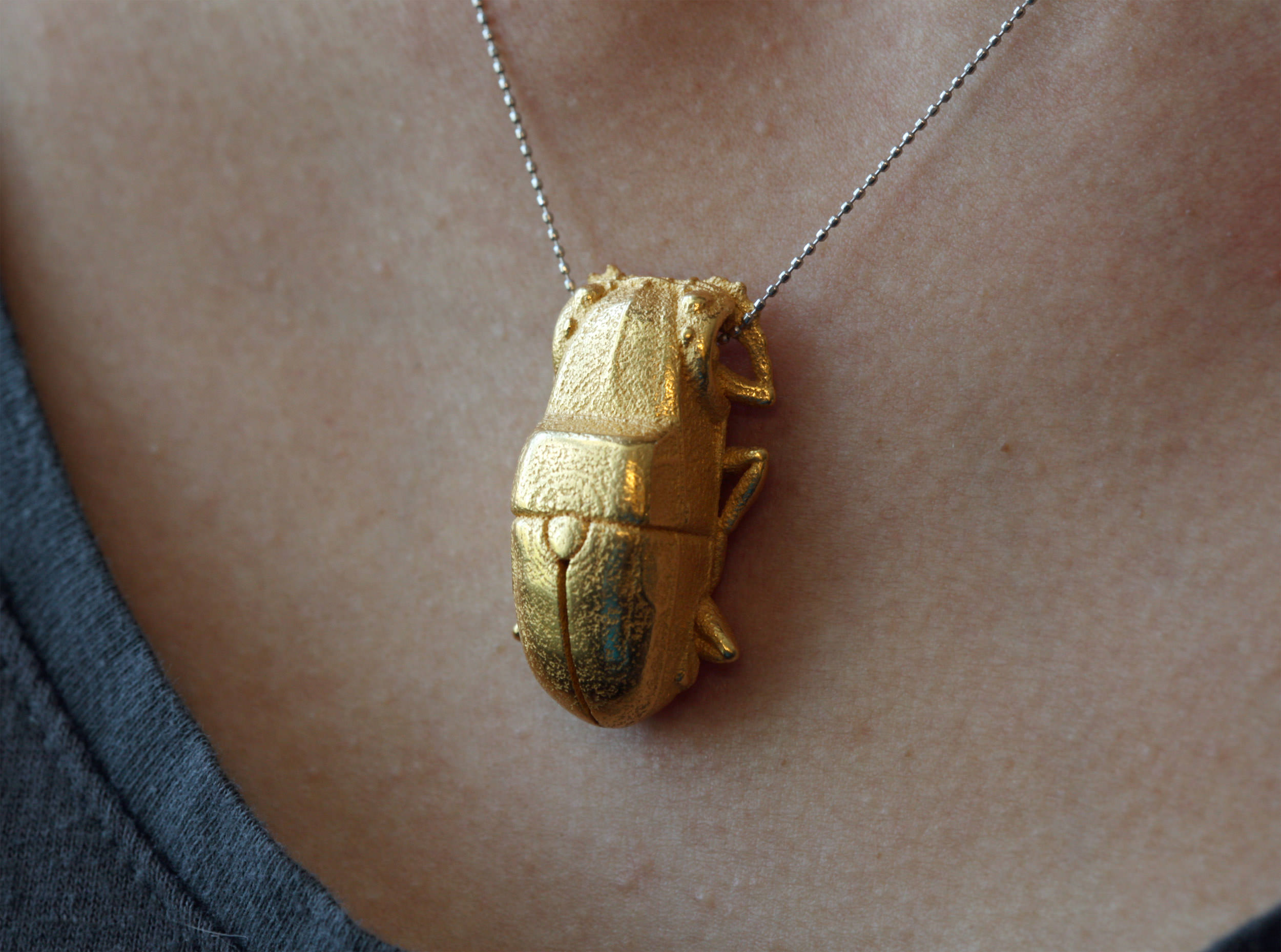 VW Beetle Scarab Pendant 3D print model_5