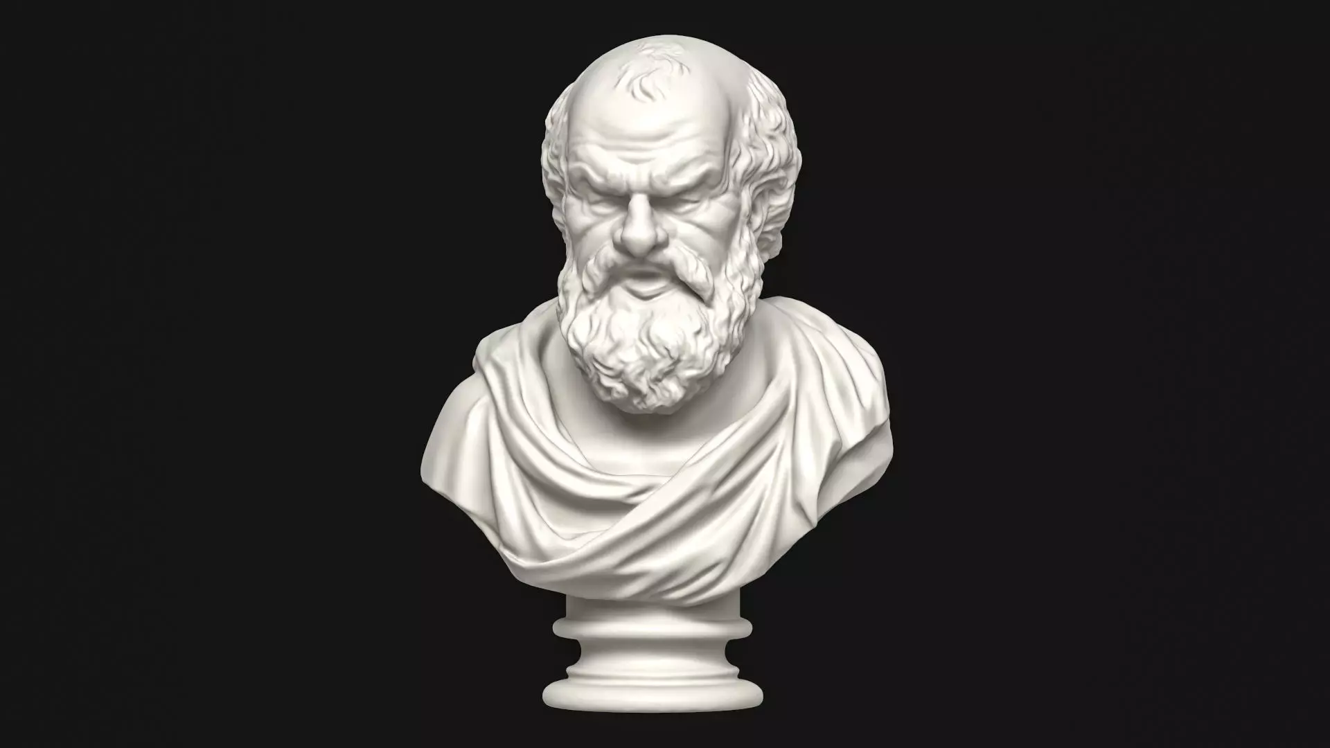 Democritus bust 01 3D print model