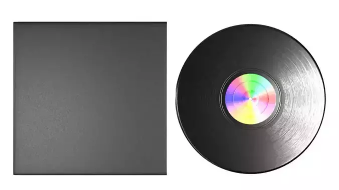 Vinyl Record PBR 6 Low-poly 3D model