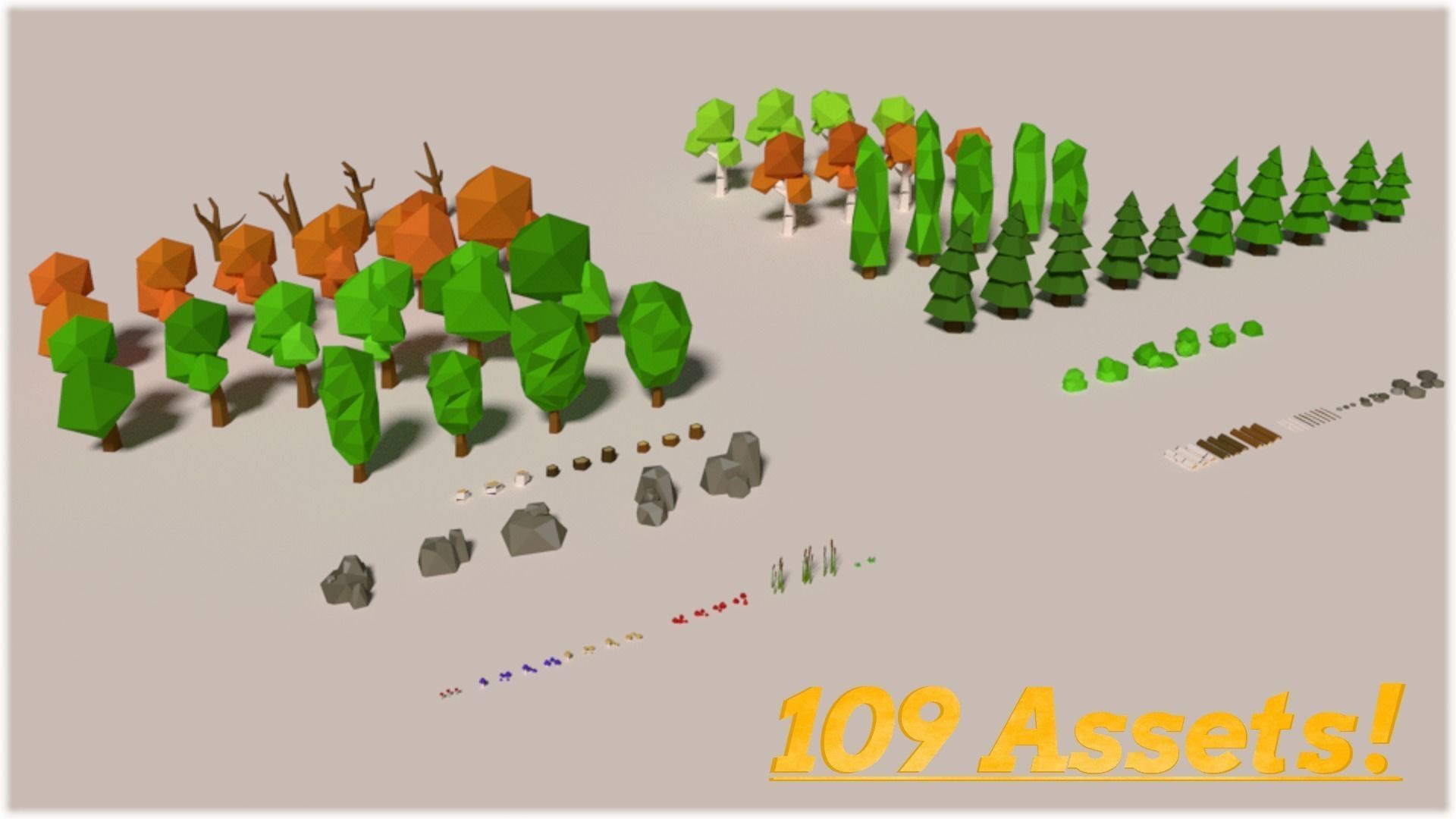 The Low-Poly Forest Pack Low-poly 3D model_1