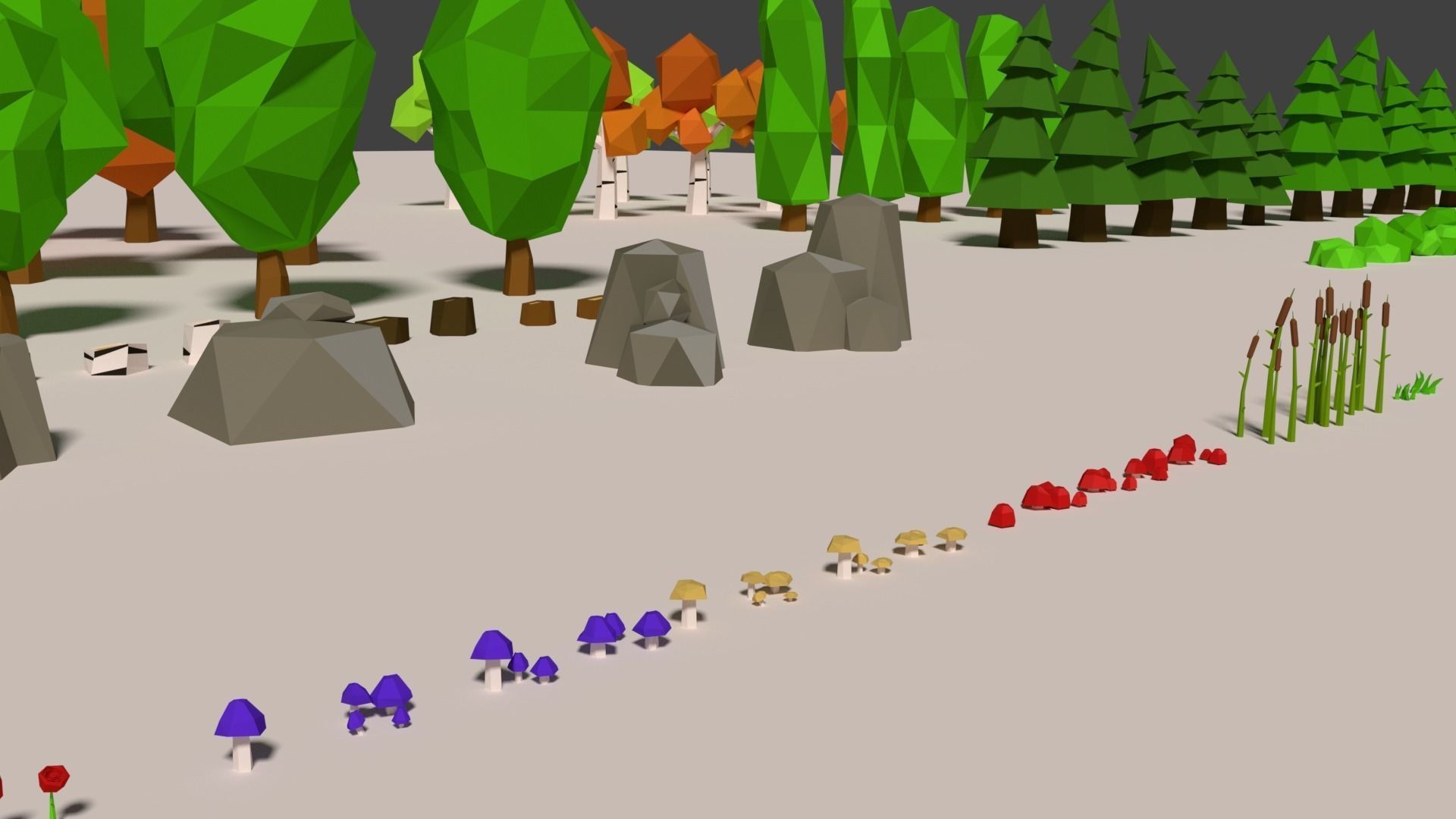 The Low-Poly Forest Pack Low-poly 3D model_3
