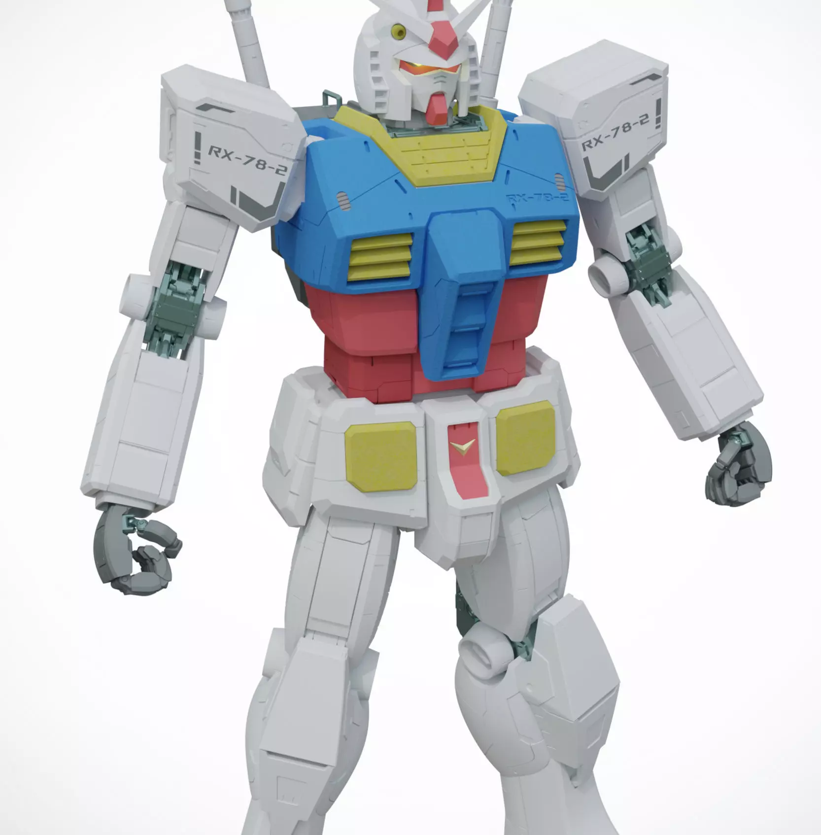RX-78-2 Gundam High Detail Static Model 180mm or 7 inches 3D print model