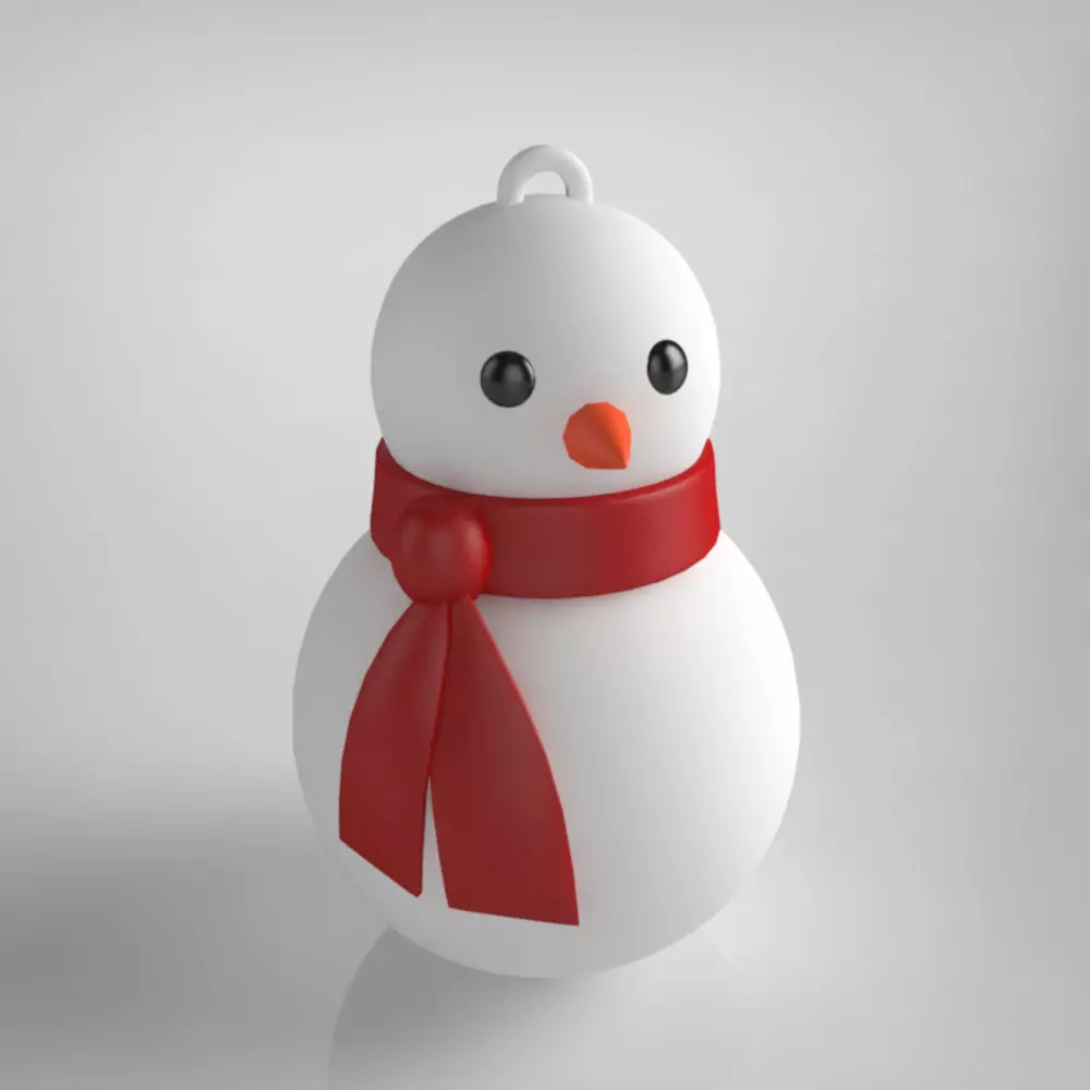Snowman christmas tree 3D print model_0